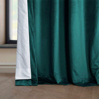 RYB Home Teal Velvet Curtains - 84 Inch Length, Room Darkening, 2 Panels Set For Bedroom & Nursery - View #5