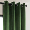 Eden Green Grommet Heritage Plush Velvet Curtain - HalfPriceDrapes.com