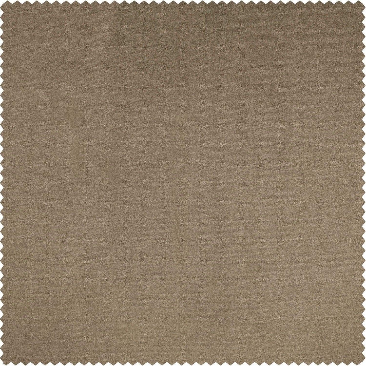 Museum Taupe Heritage Plush Velvet Custom Curtain - HalfPriceDrapes.com