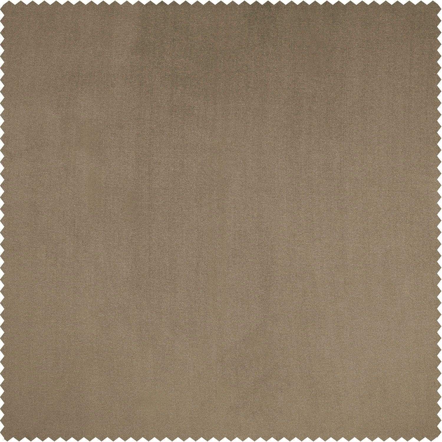 Museum Taupe Heritage Plush Velvet Custom Curtain - HalfPriceDrapes.com