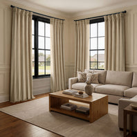 Museum Taupe Heritage Plush Velvet Room Darkening Curtain