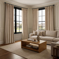 Museum Taupe Heritage Plush Velvet Custom Curtain