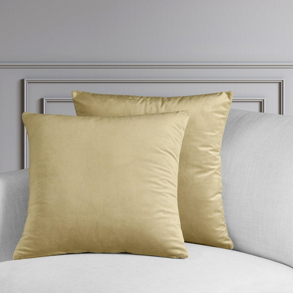Western Tan Heritage Plush Velvet Cushion Covers - Pair - HalfPriceDrapes.com