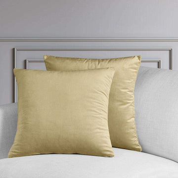 Western Tan Heritage Plush Velvet Cushion Covers - Pair - HalfPriceDrapes.com