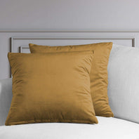 Retro Gold Heritage Plush Velvet Cushion Covers - Pair - HalfPriceDrapes.com