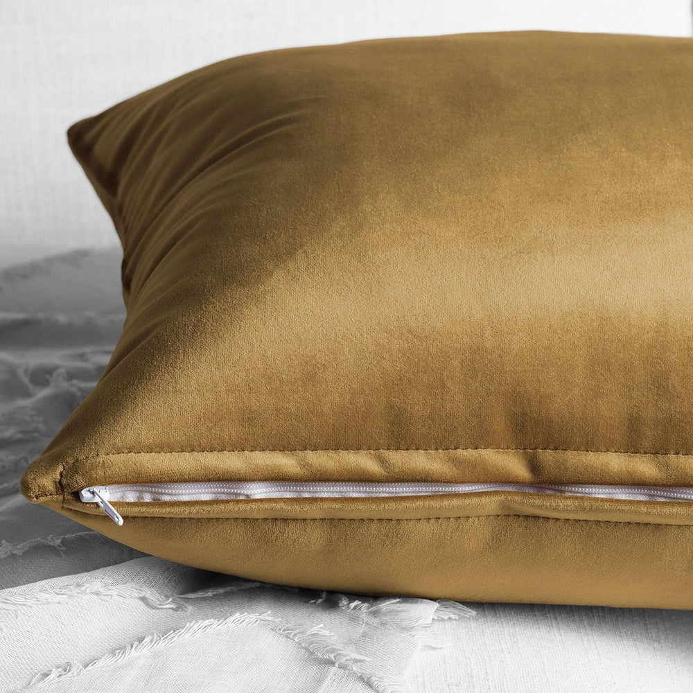 Retro Gold Heritage Plush Velvet Cushion Covers - Pair - HalfPriceDrapes.com