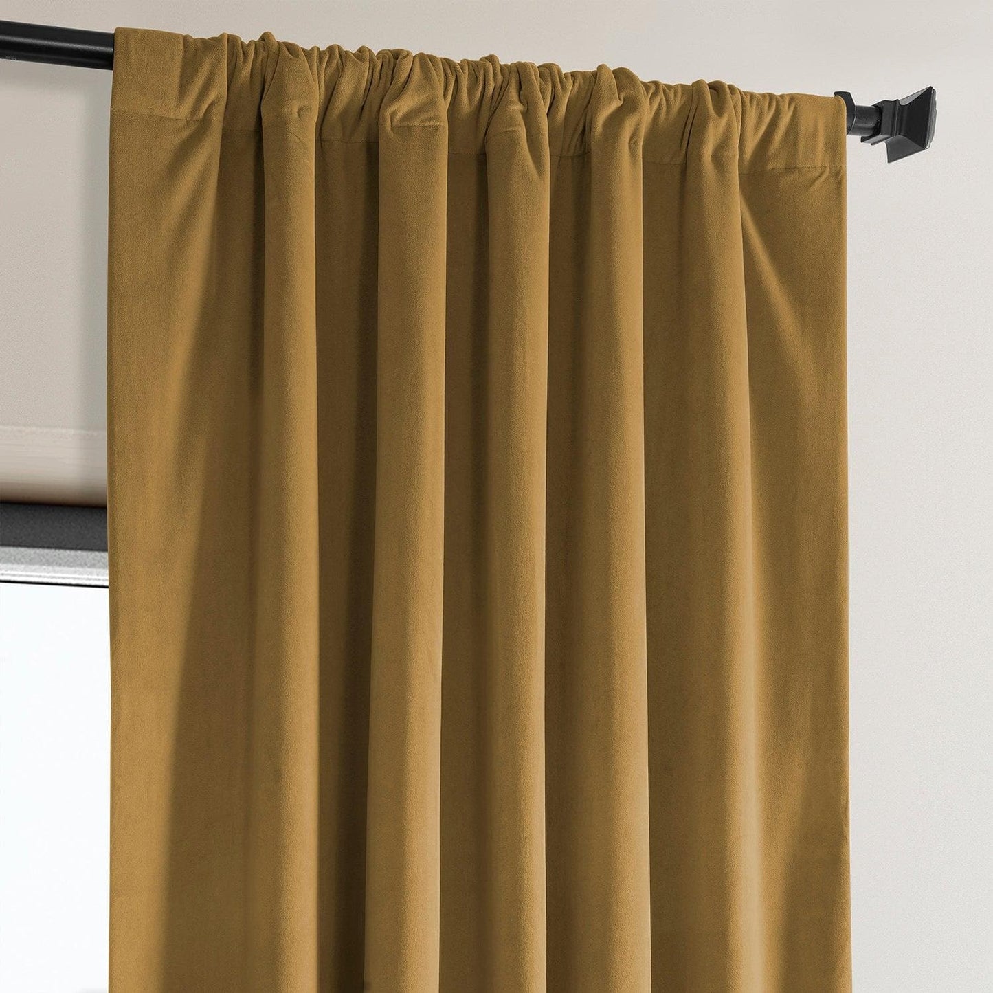 Retro Gold Heritage Plush Velvet Curtain - HalfPriceDrapes.com