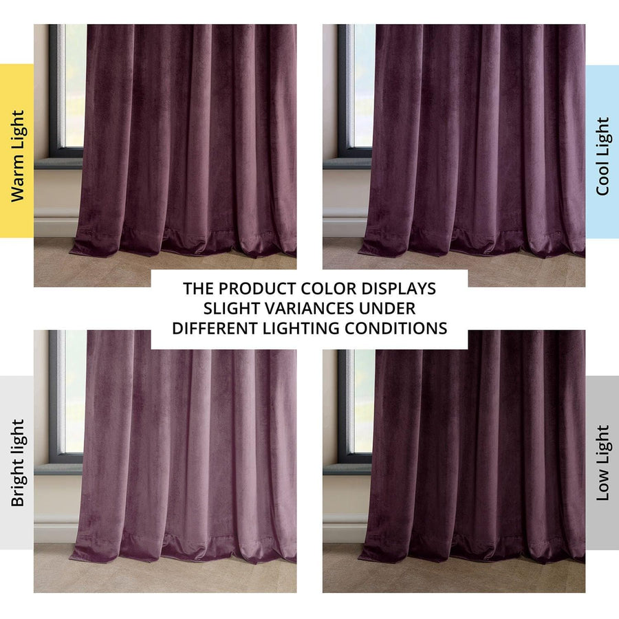 Winter Plum French Pleat Heritage Plush Velvet Curtain - HalfPriceDrapes.com