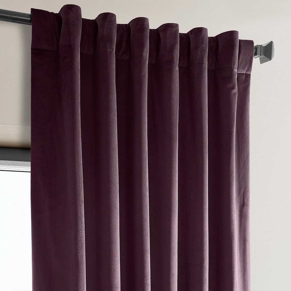 Winter Plum Heritage Plush Velvet Curtain - HalfPriceDrapes.com