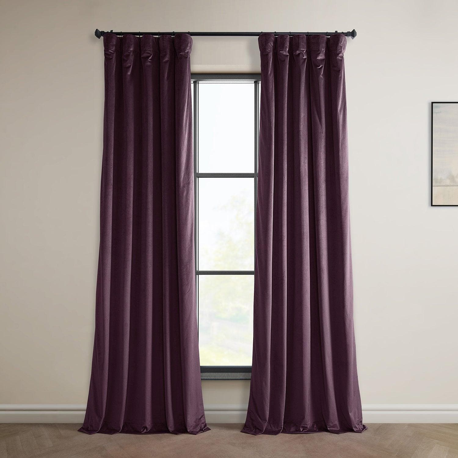 Winter Plum Heritage Plush Velvet Curtain - HalfPriceDrapes.com