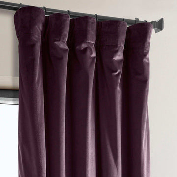 Winter Plum Heritage Plush Velvet Curtain - HalfPriceDrapes.com