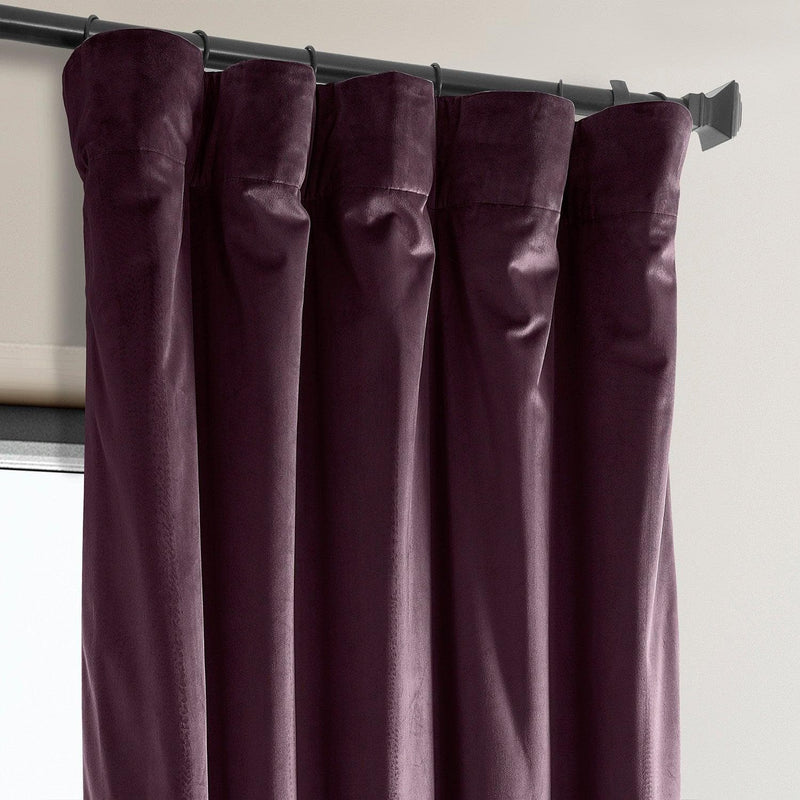 Winter Plum Heritage Plush Velvet Curtain - HalfPriceDrapes.com