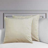 Au Lait Creme Heritage Plush Velvet Cushion Covers - Pair - HalfPriceDrapes.com