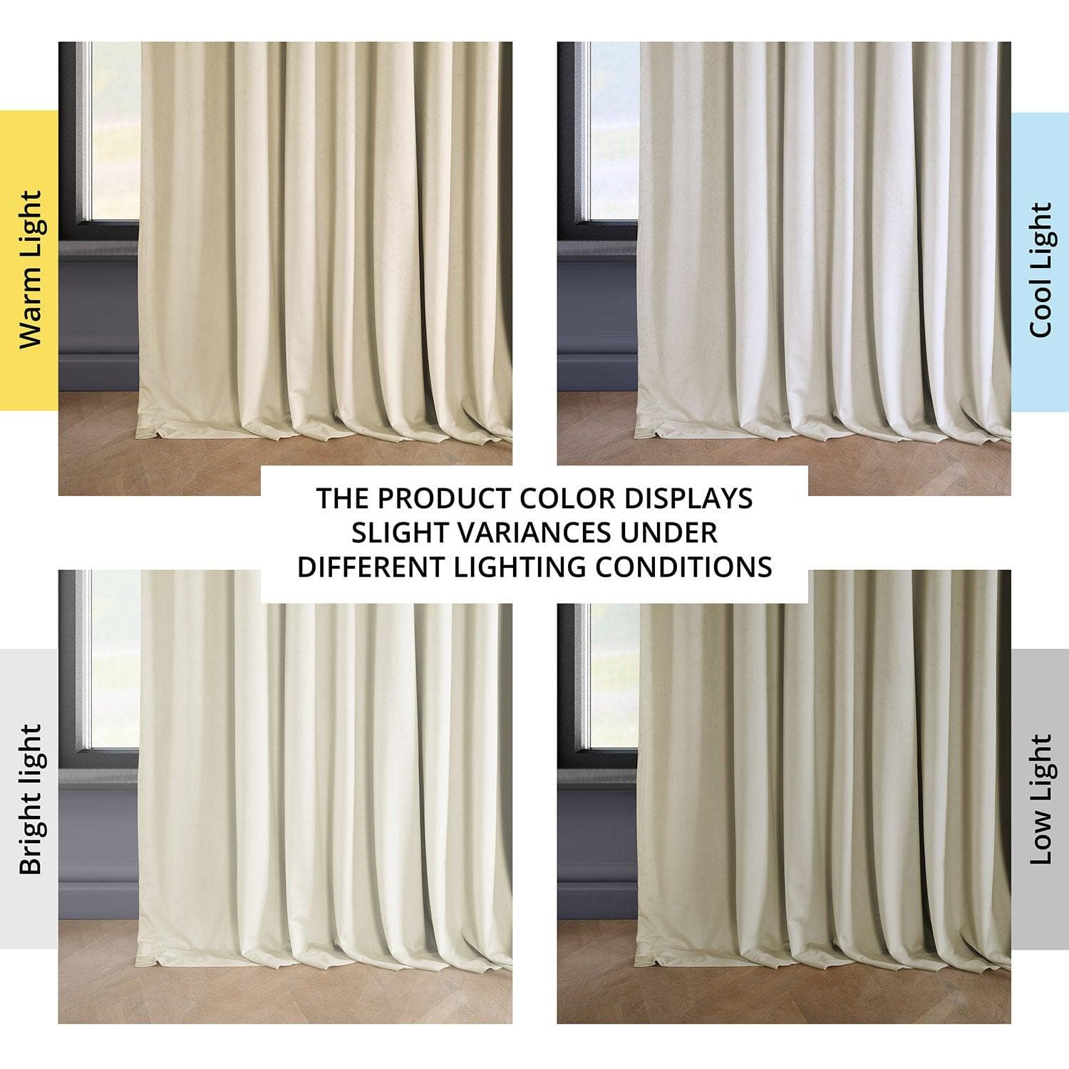 Au Lait Crème Extra Wide Heritage Plush Velvet Curtain - HalfPriceDrapes.com