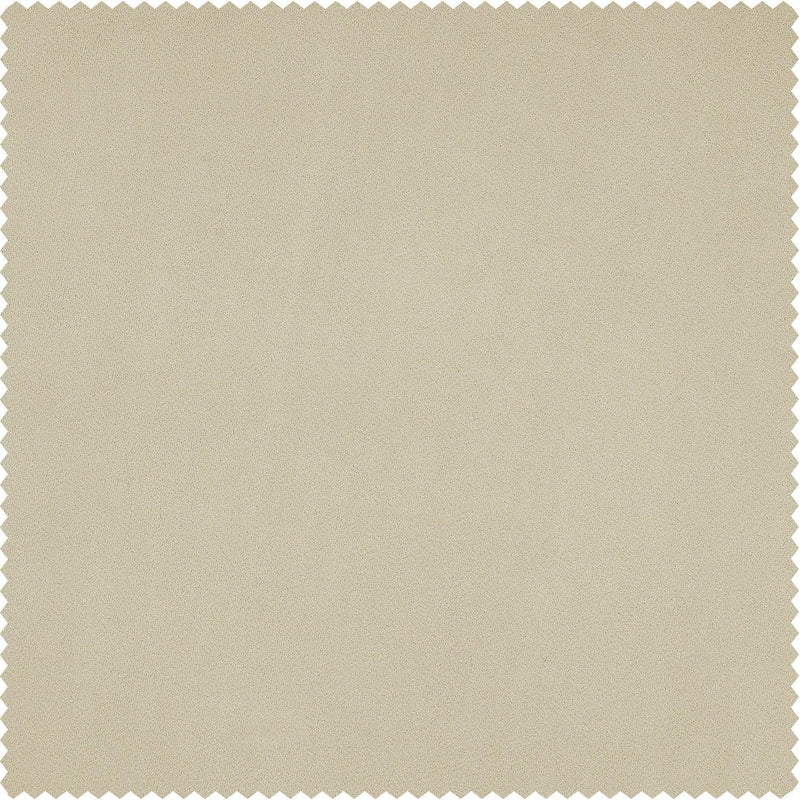 Au Lait Crème Heritage Plush Velvet Custom Curtain - HalfPriceDrapes.com