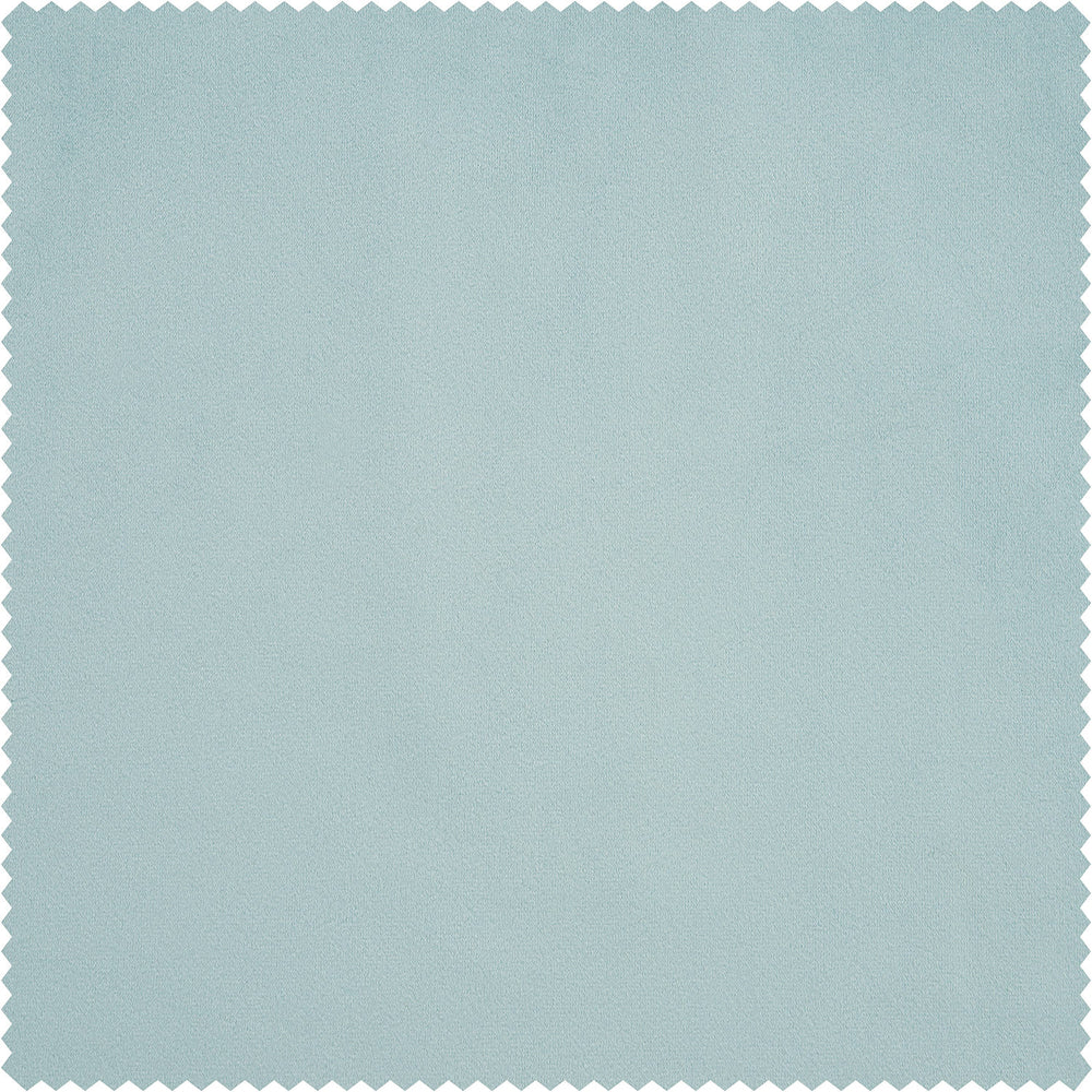 Aquarius Blue Heritage Plush Velvet Custom Curtain