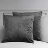 Pepper Grey Heritage Plush Velvet Cushion Covers - Pair