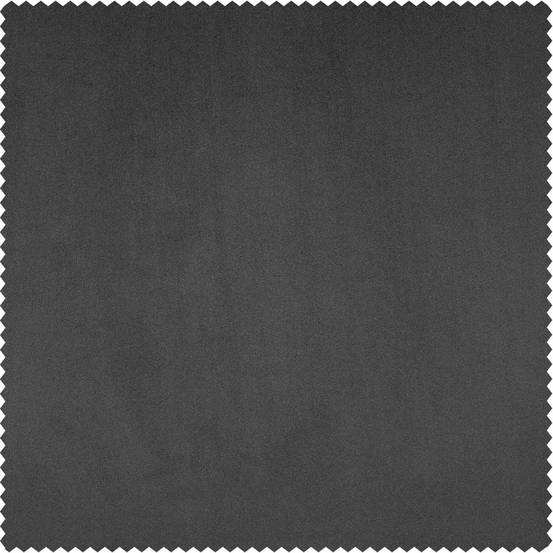 Pepper Grey Heritage Plush Velvet Custom Curtain - HalfPriceDrapes.com