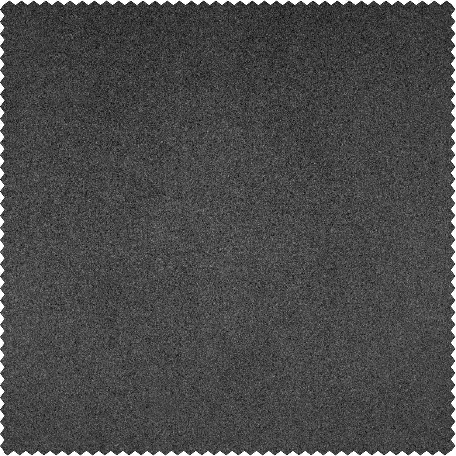 Pepper Grey Heritage Plush Velvet Custom Curtain