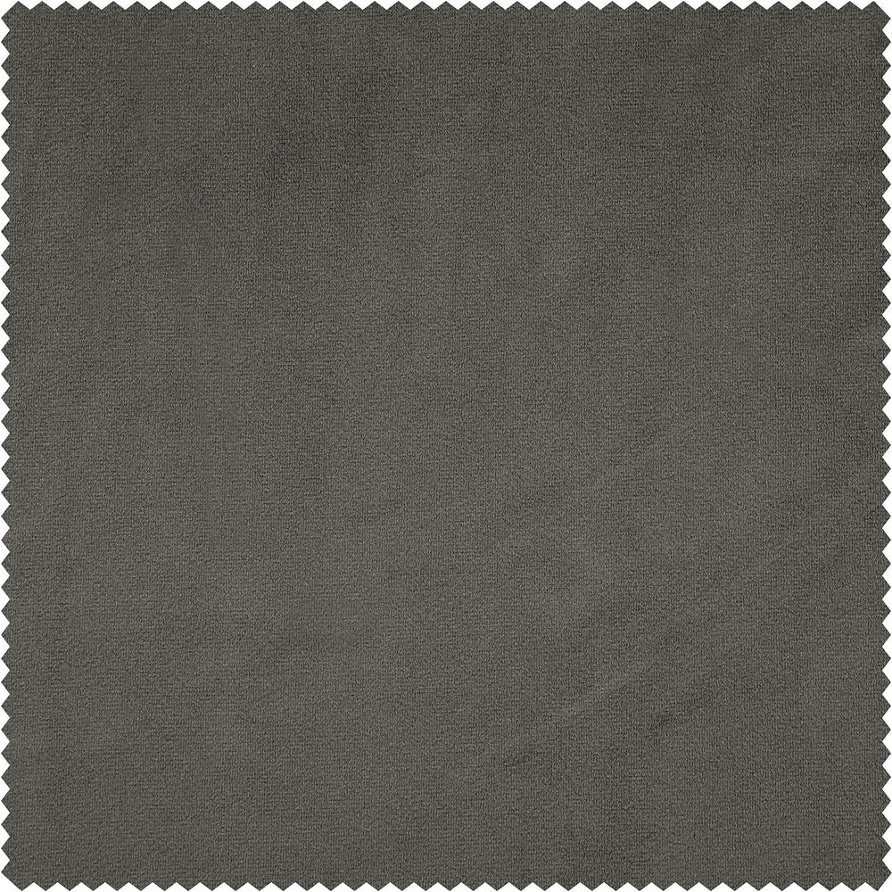 Pepper Grey Heritage Plush Velvet Custom Curtain