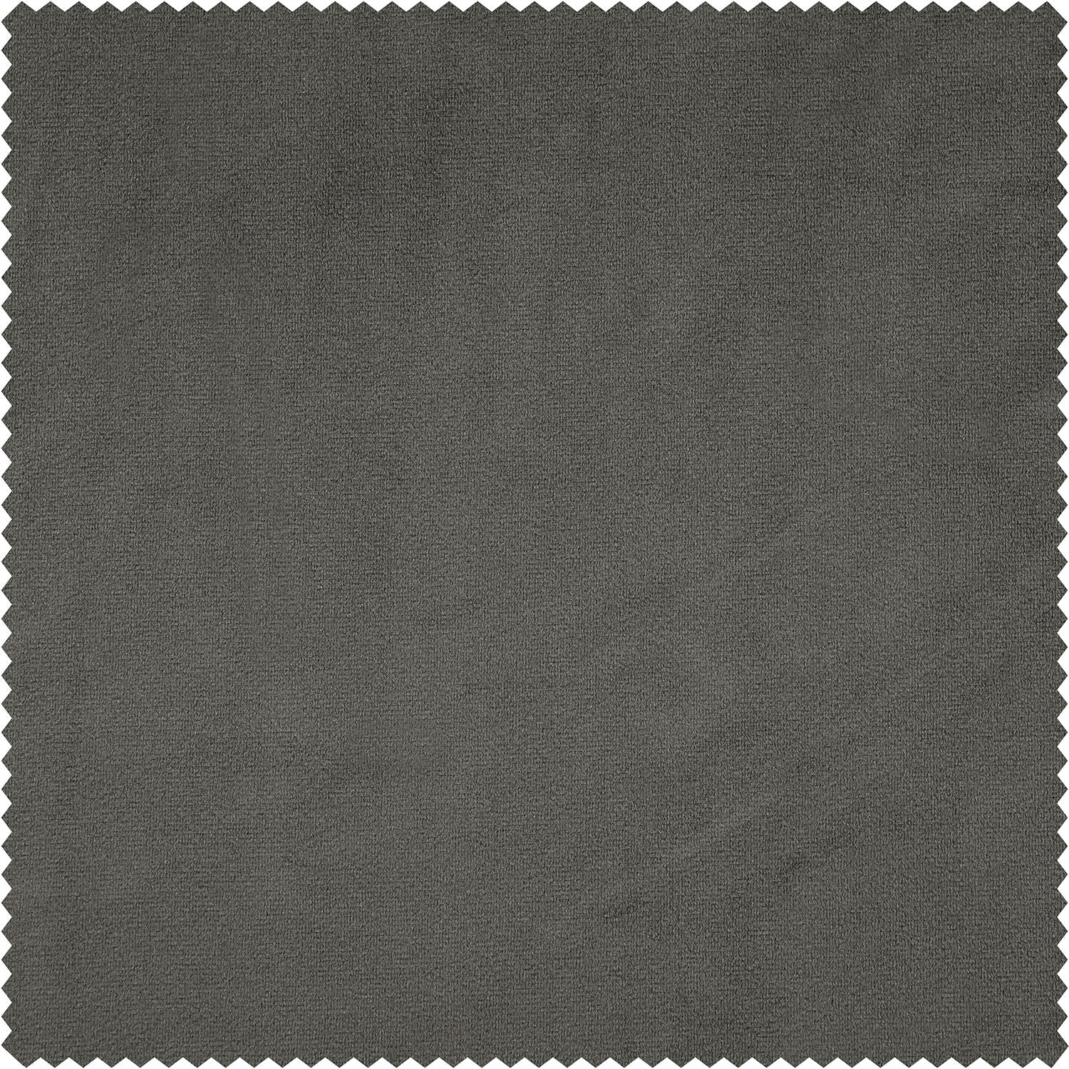 Pepper Grey Heritage Plush Velvet Custom Curtain