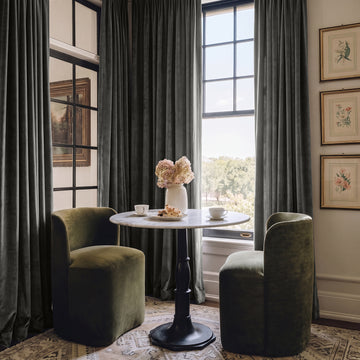 Pepper Grey Heritage Plush Velvet Custom Curtain