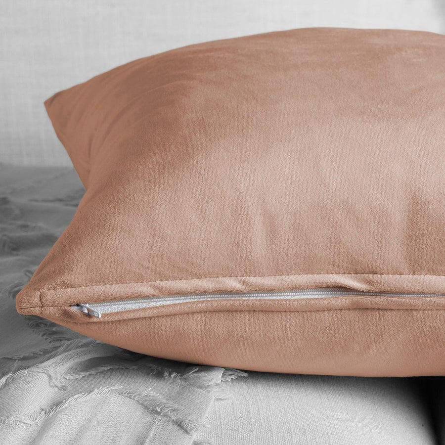 Peach Blossom Heritage Plush Velvet Cushion Covers - Pair - HalfPriceDrapes.com