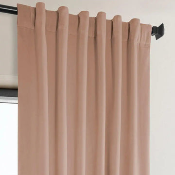 Peach Blossom Heritage Plush Velvet Curtain - HalfPriceDrapes.com