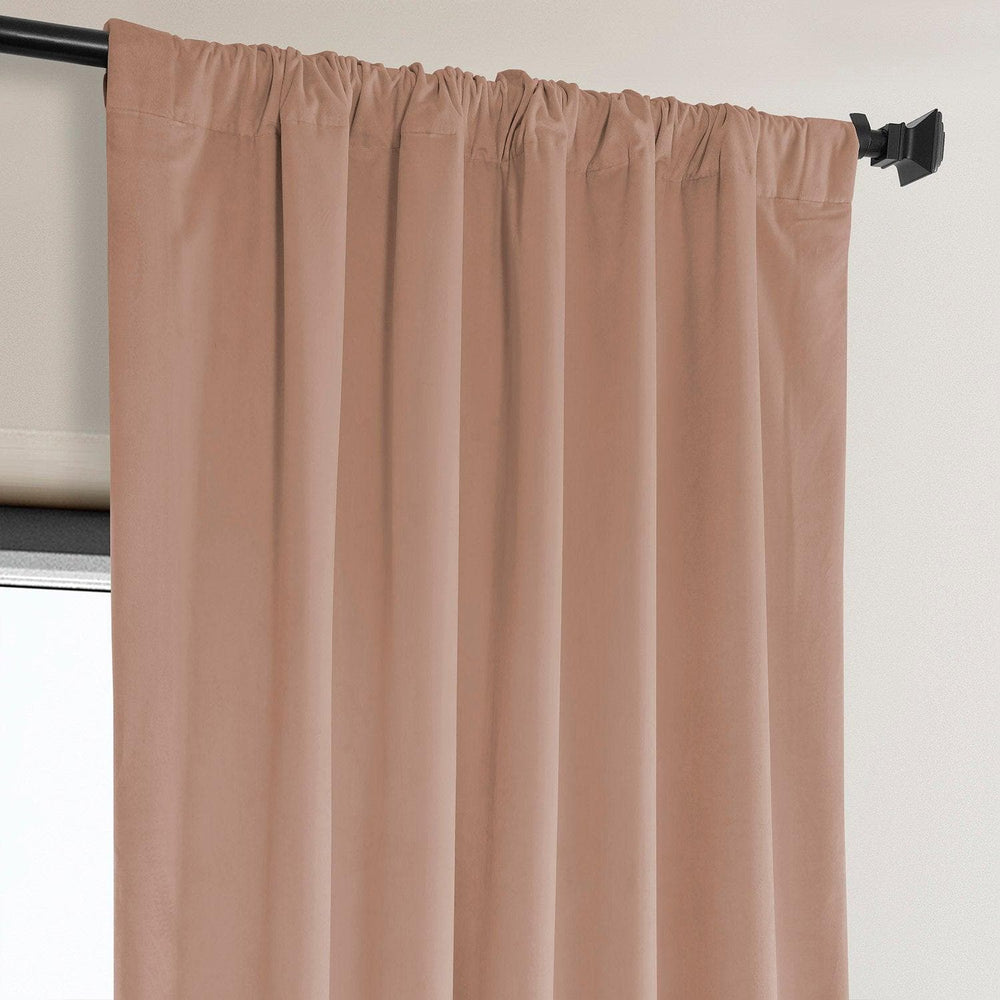 Peach Blossom Heritage Plush Velvet Curtain - HalfPriceDrapes.com