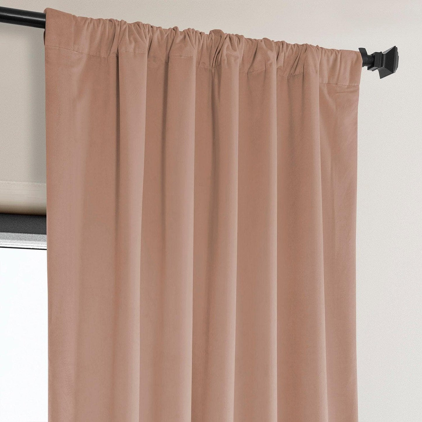 Peach Blossom Heritage Plush Velvet Curtain - HalfPriceDrapes.com