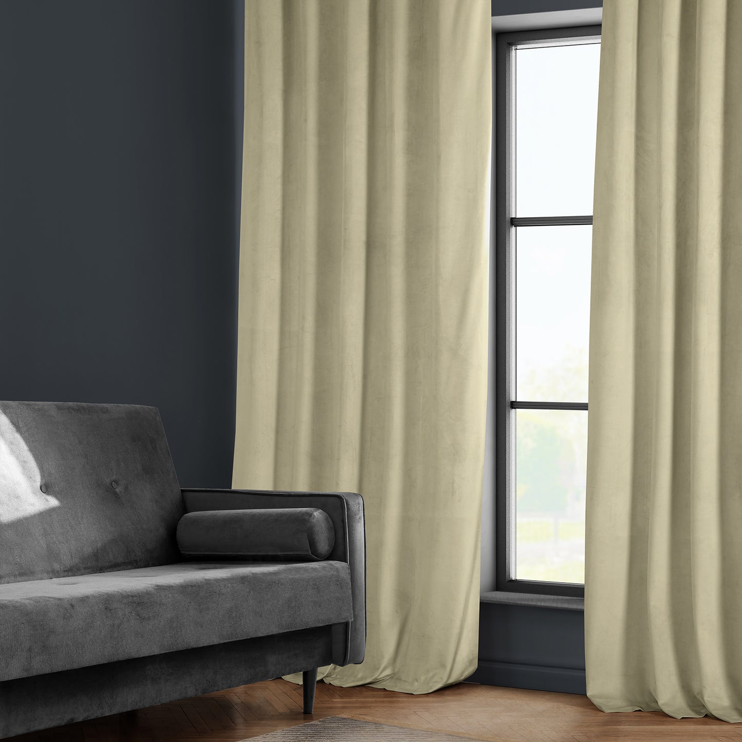 Macchiato Beige Heritage Plush Velvet Custom Curtain