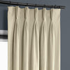 Macchiato Beige French Pleat Heritage Plush Velvet Curtain - HalfPriceDrapes.com