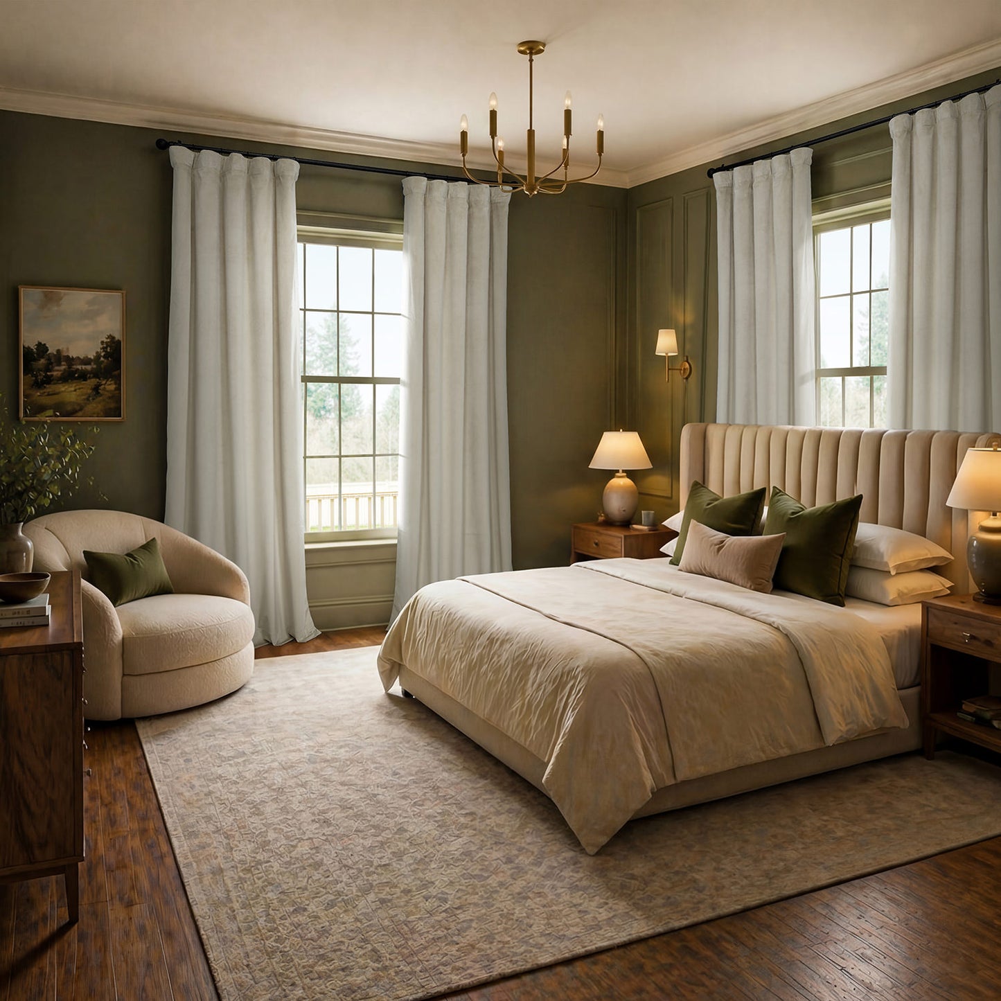 Macchiato Beige Heritage Plush Velvet Room Darkening Curtain