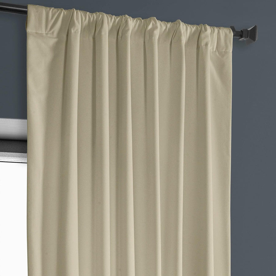 Macchiato Beige Heritage Plush Velvet Curtain - HalfPriceDrapes.com