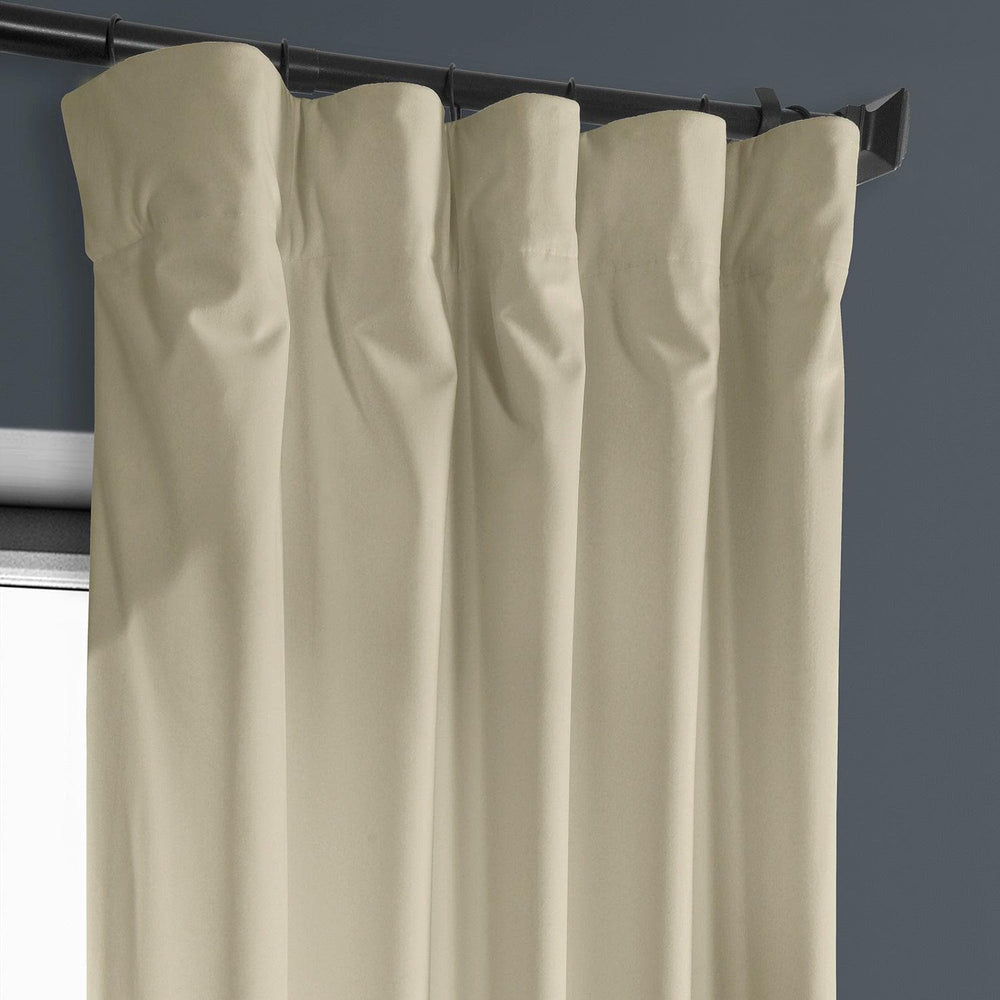 Macchiato Beige Heritage Plush Velvet Curtain - HalfPriceDrapes.com