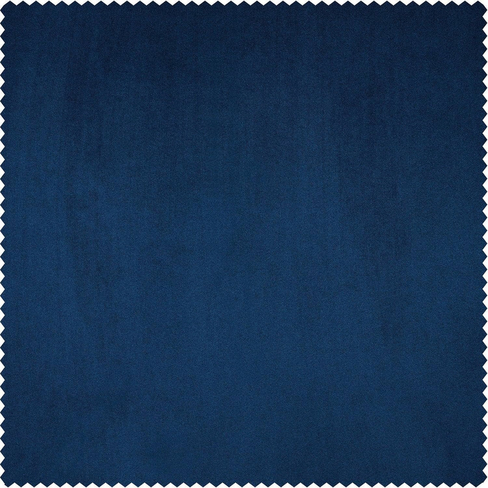 Pisces Blue Heritage Plush Velvet Custom Curtain - HalfPriceDrapes.com