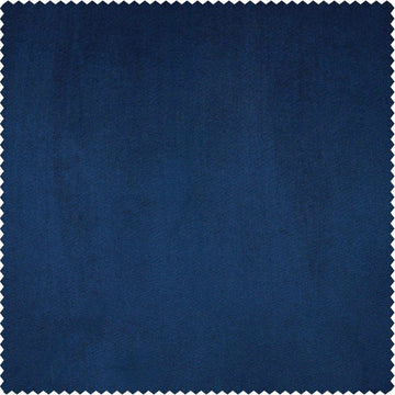 Pisces Blue Heritage Plush Velvet Custom Curtain - HalfPriceDrapes.com