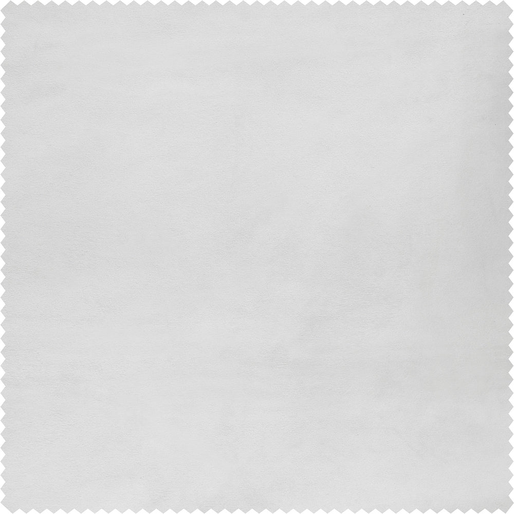 White Heritage Plush Velvet Custom Curtain