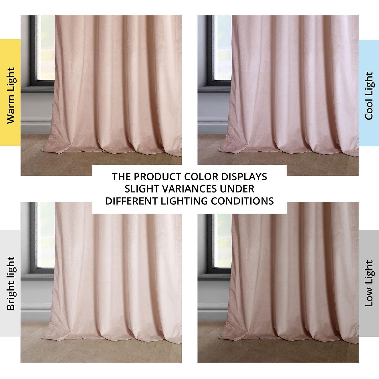 Light Pink Heritage Plush Velvet Curtain - HalfPriceDrapes.com