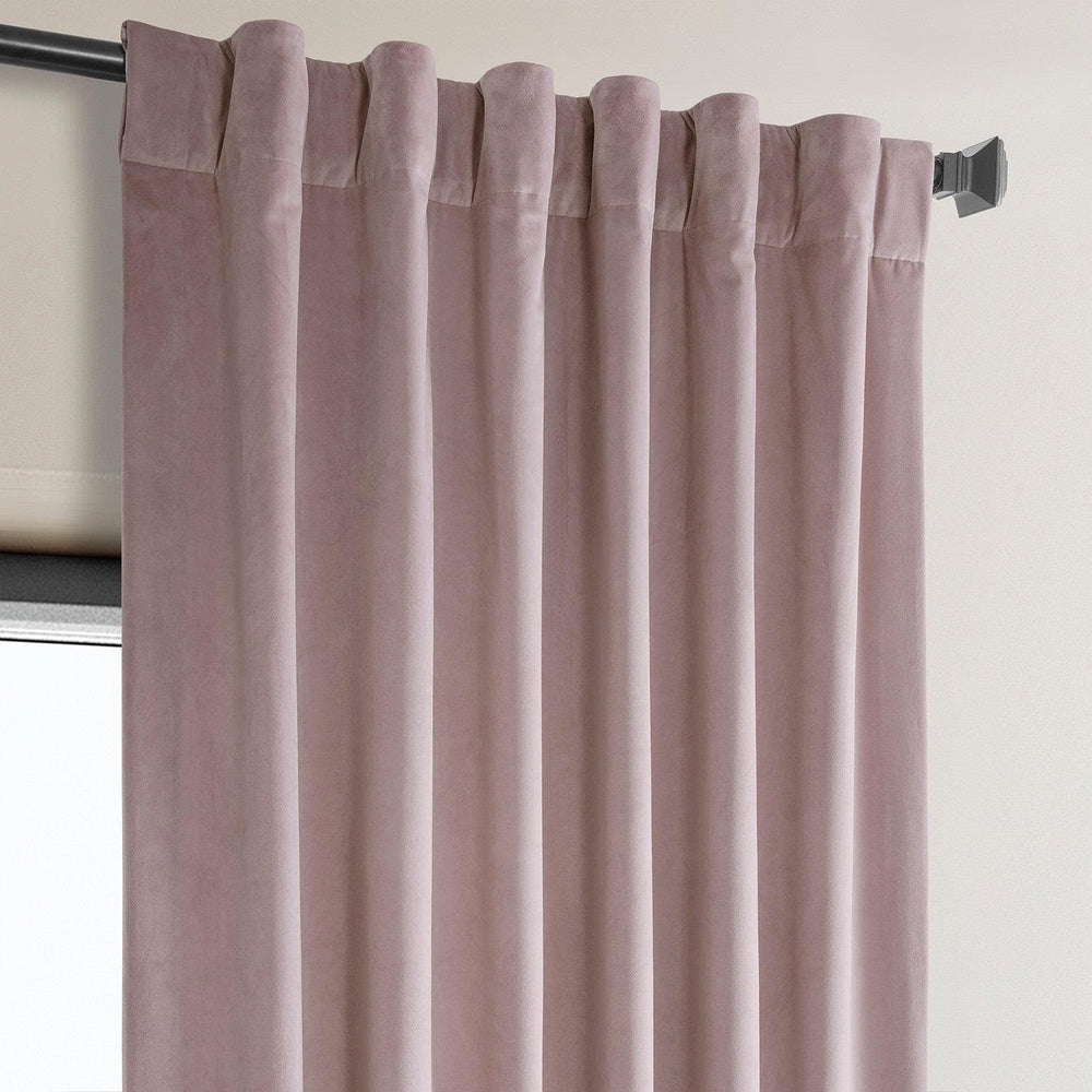 Mauve Heritage Plush Velvet Curtain - HalfPriceDrapes.com