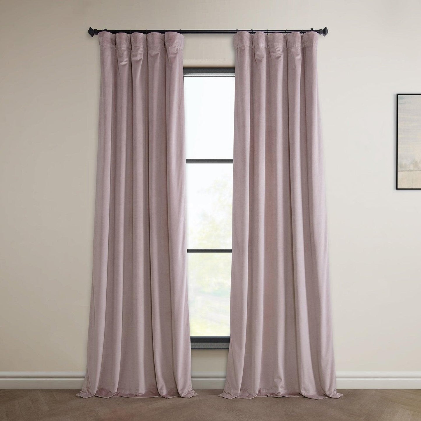 Mauve Heritage Plush Velvet Curtain - HalfPriceDrapes.com