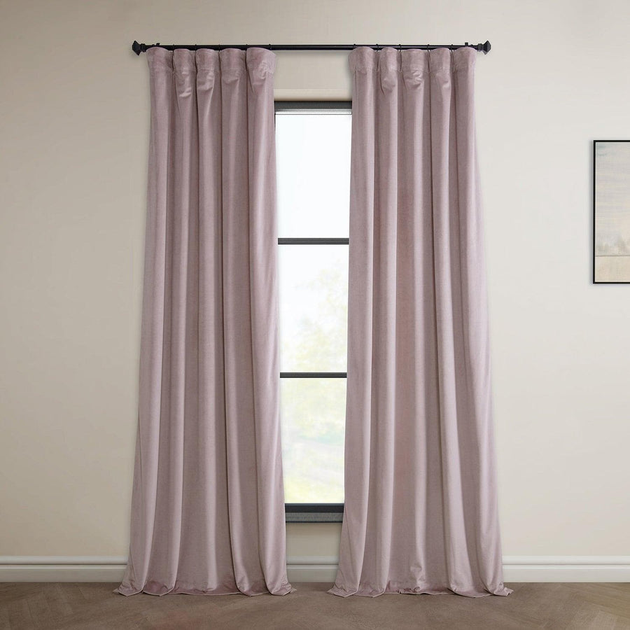 Mauve Heritage Plush Velvet Curtain - HalfPriceDrapes.com