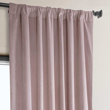 Mauve Heritage Plush Velvet Curtain - HalfPriceDrapes.com