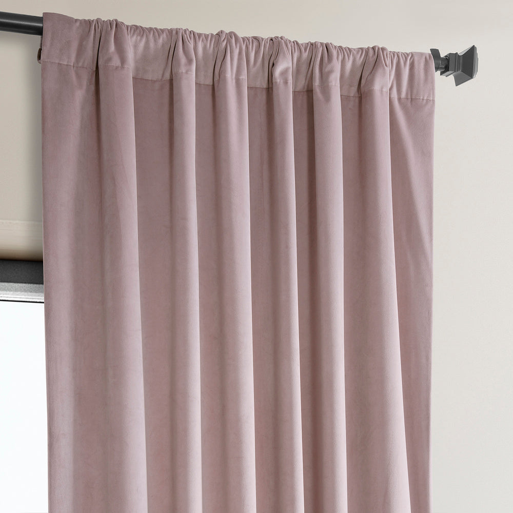 Mauve Heritage Plush Velvet Custom Curtain