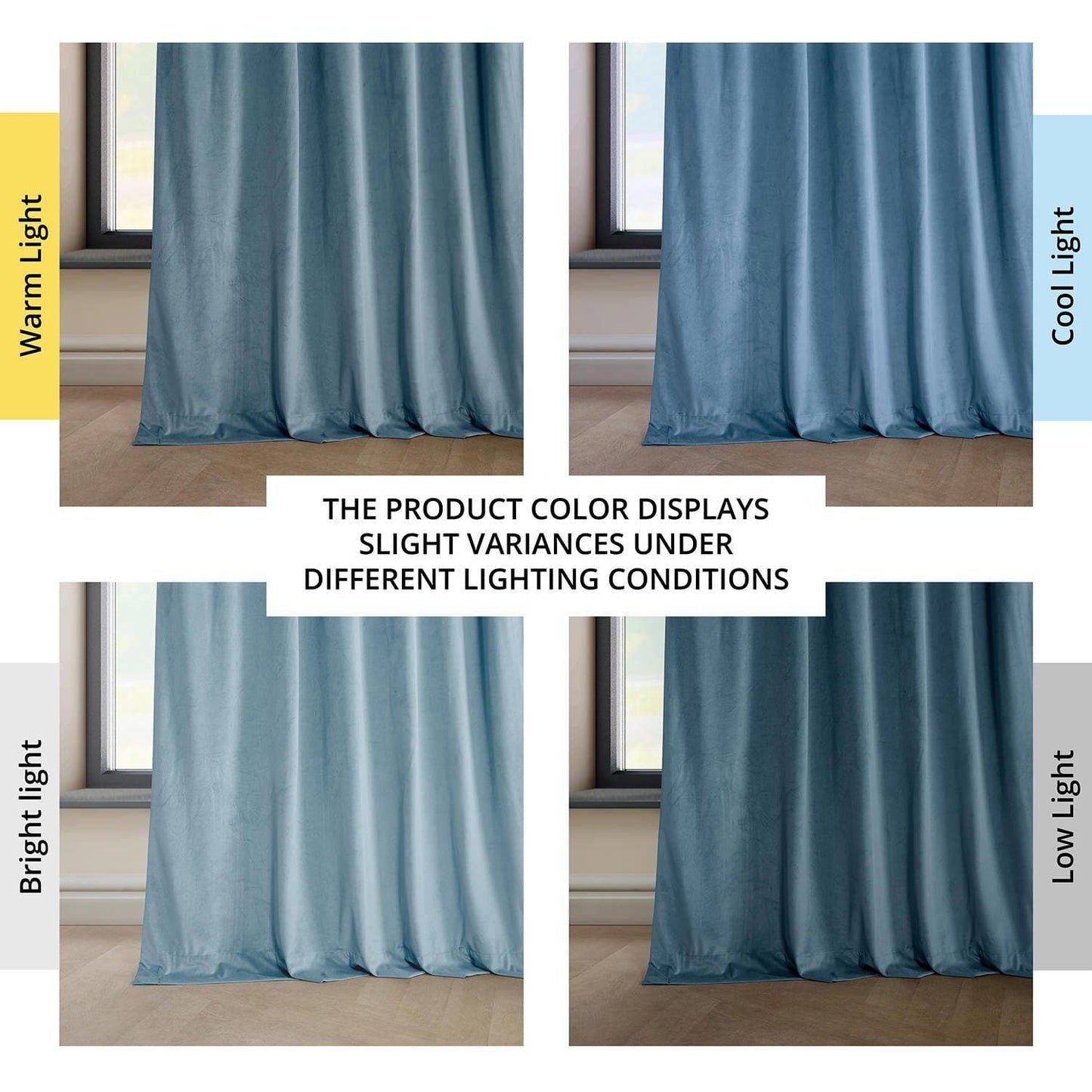 Light Blue Heritage Plush Velvet Curtain - HalfPriceDrapes.com
