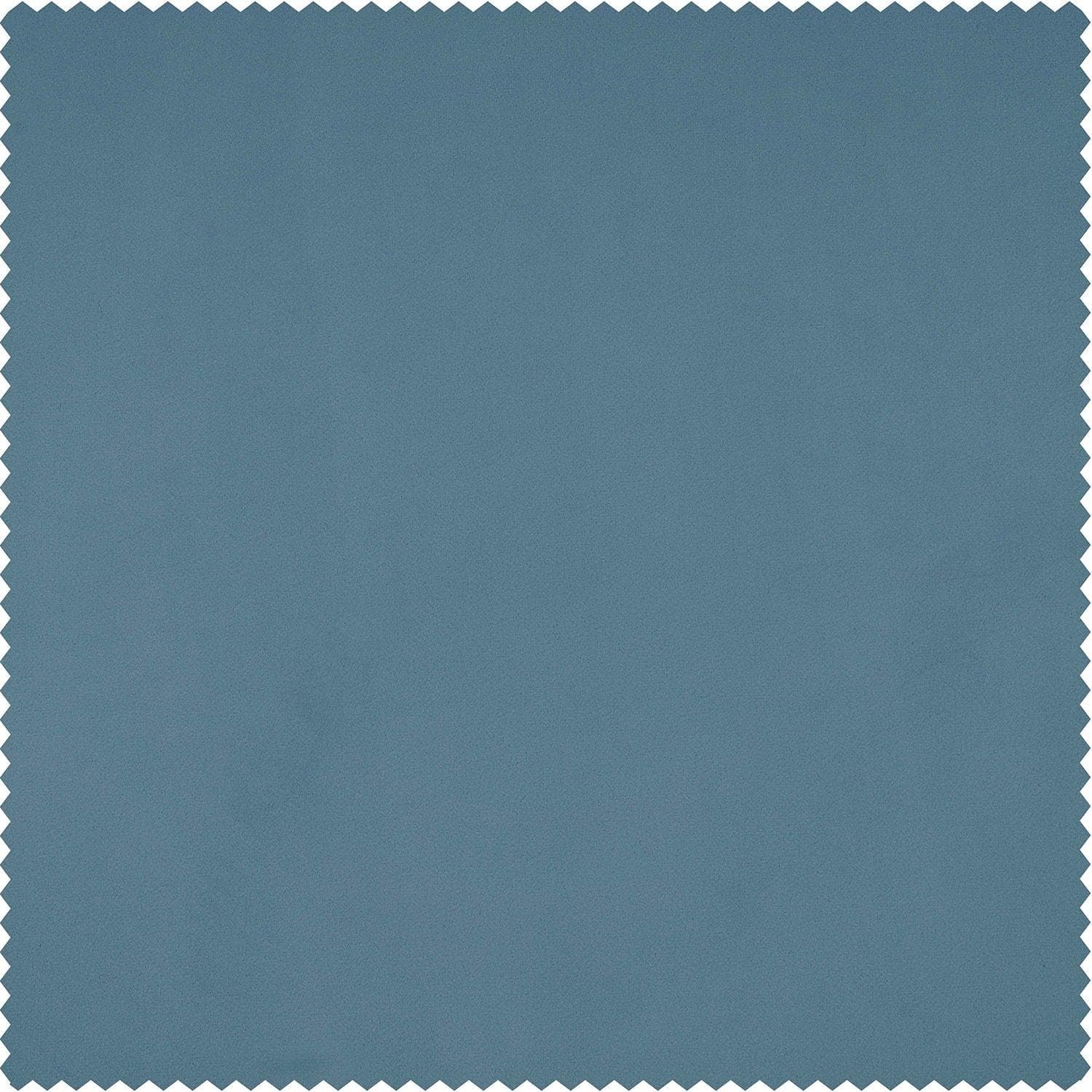 Light Blue Heritage Plush Velvet Room Darkening Curtain