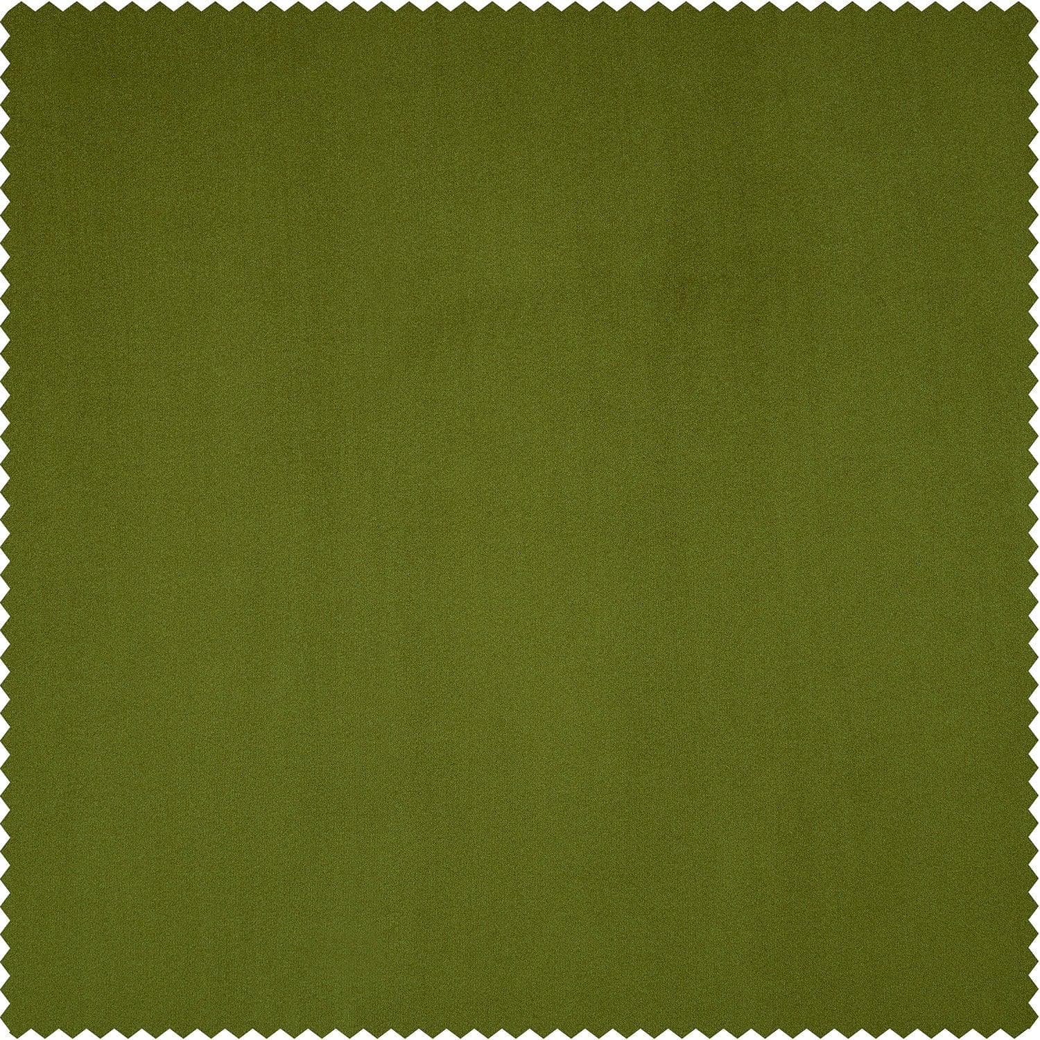 Dark Yellow Green Heritage Plush Velvet Custom Curtain - HalfPriceDrapes.com