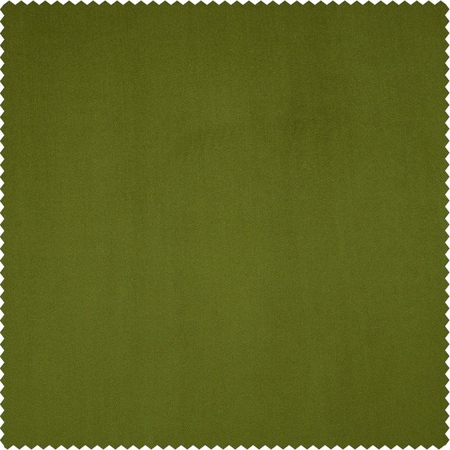 Dark Yellow Green Heritage Plush Velvet Swatch - HalfPriceDrapes.com