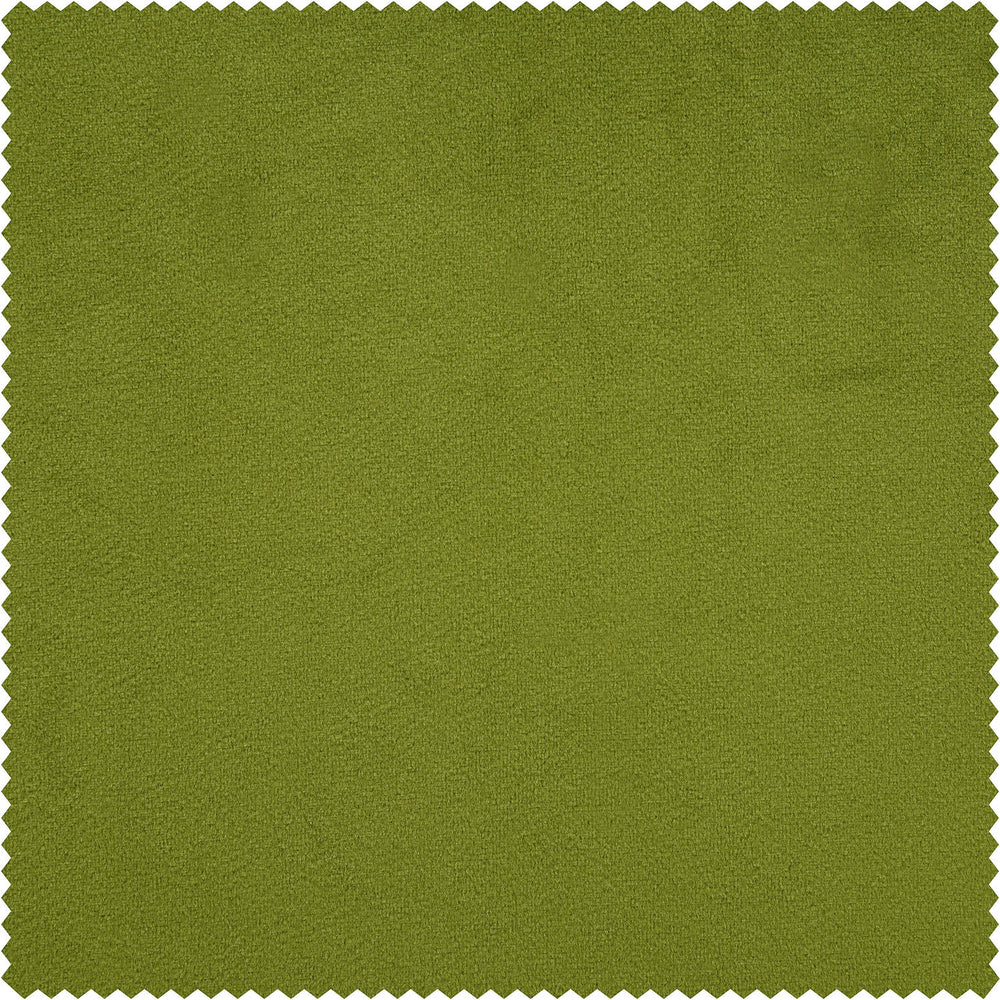 Dark Yellow Green Heritage Plush Velvet Custom Curtain