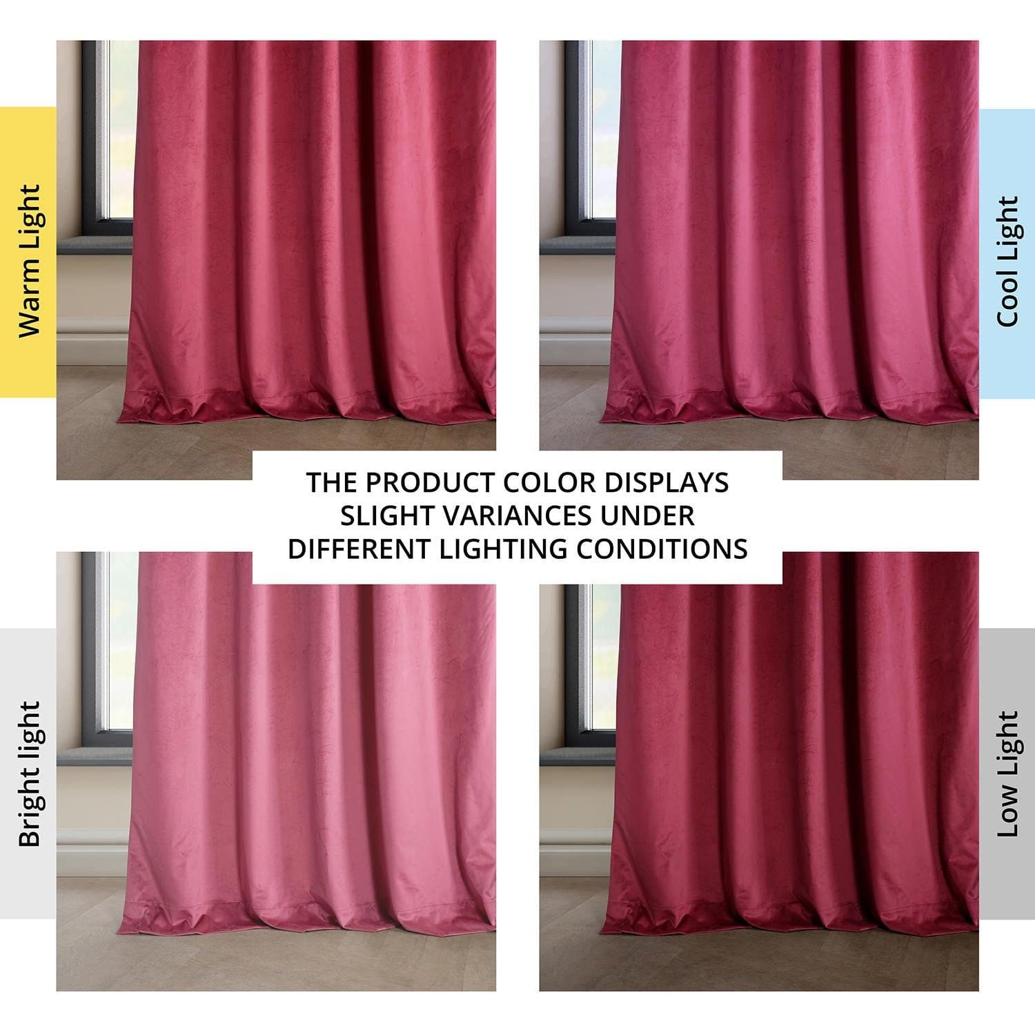 Dark Pink Heritage Plush Velvet Curtain - HalfPriceDrapes.com